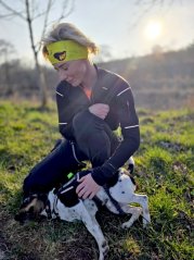 Dámská běžecká sportovní čelenka žlutá