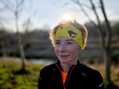 Dámská běžecká sportovní čelenka žlutá