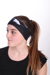 Sportovní čelenka na bílém pozadí mordo-černá